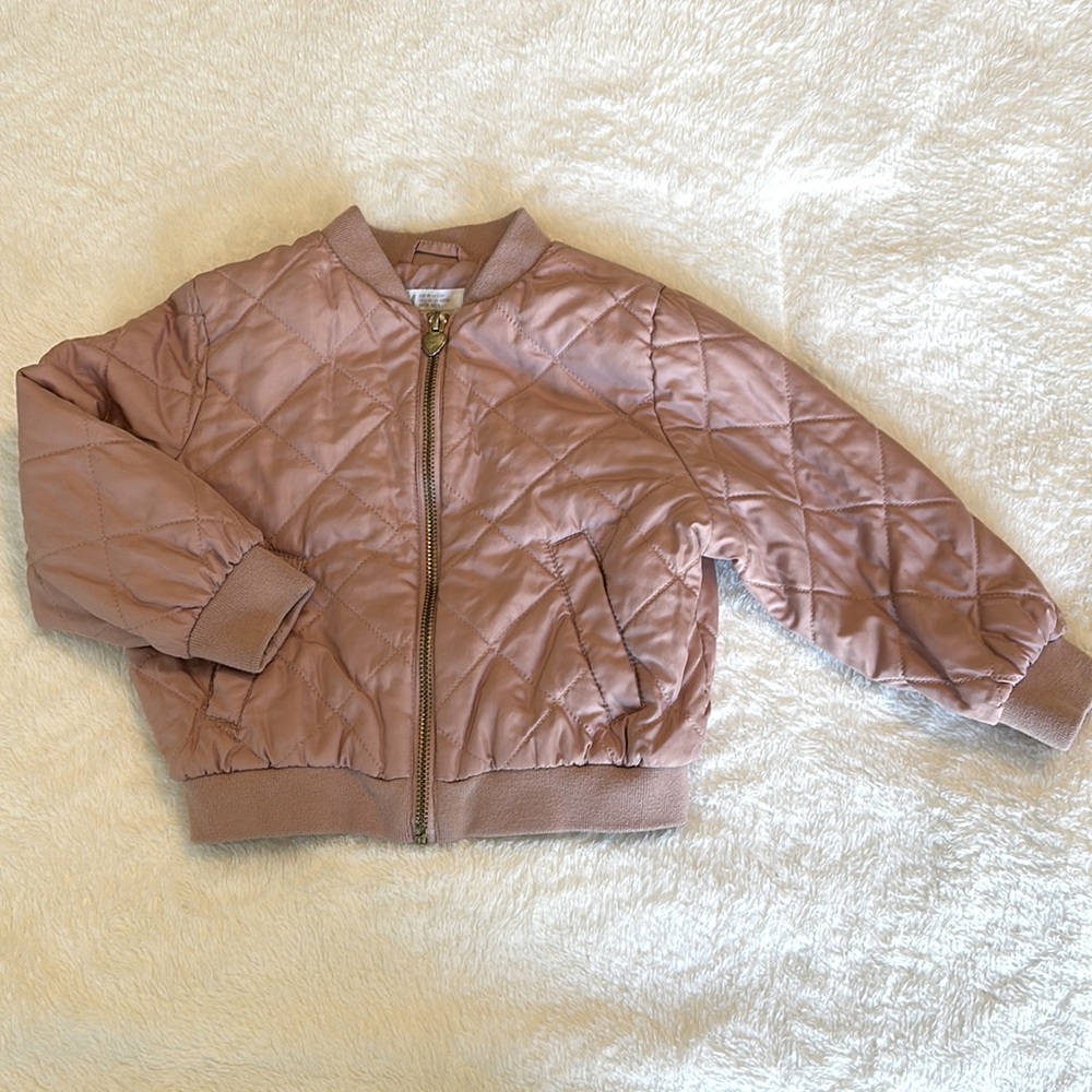 H&M Blush Bomber Jacket, Size 2-3